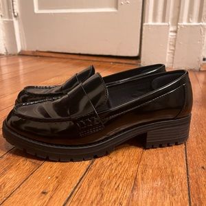 Faux-leather chunky loafers